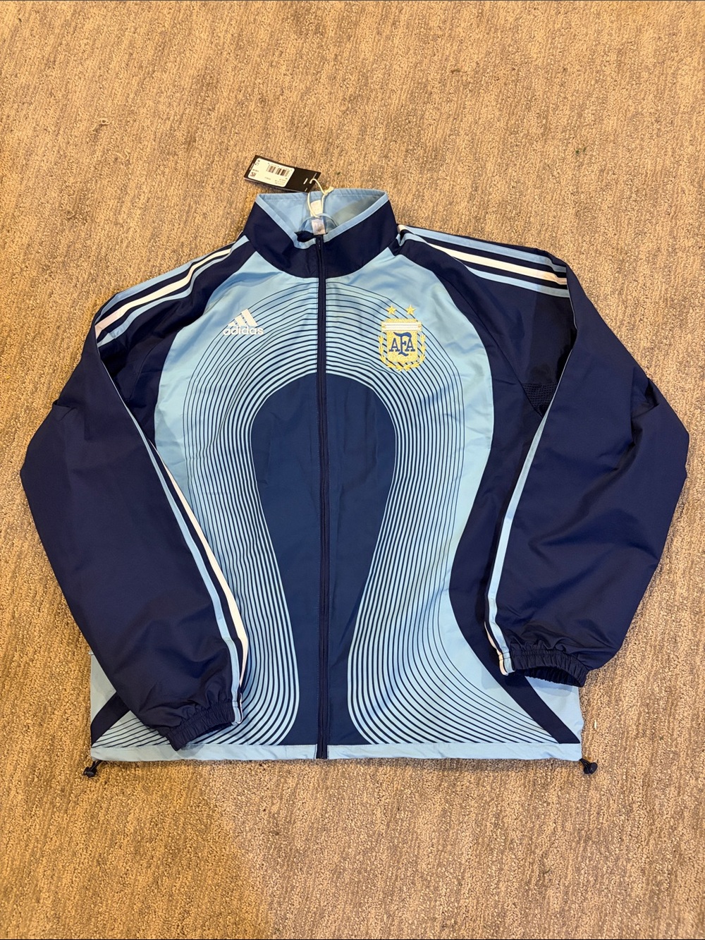 adidas men’s Light Blue & Navy Argentina Track Jacket
